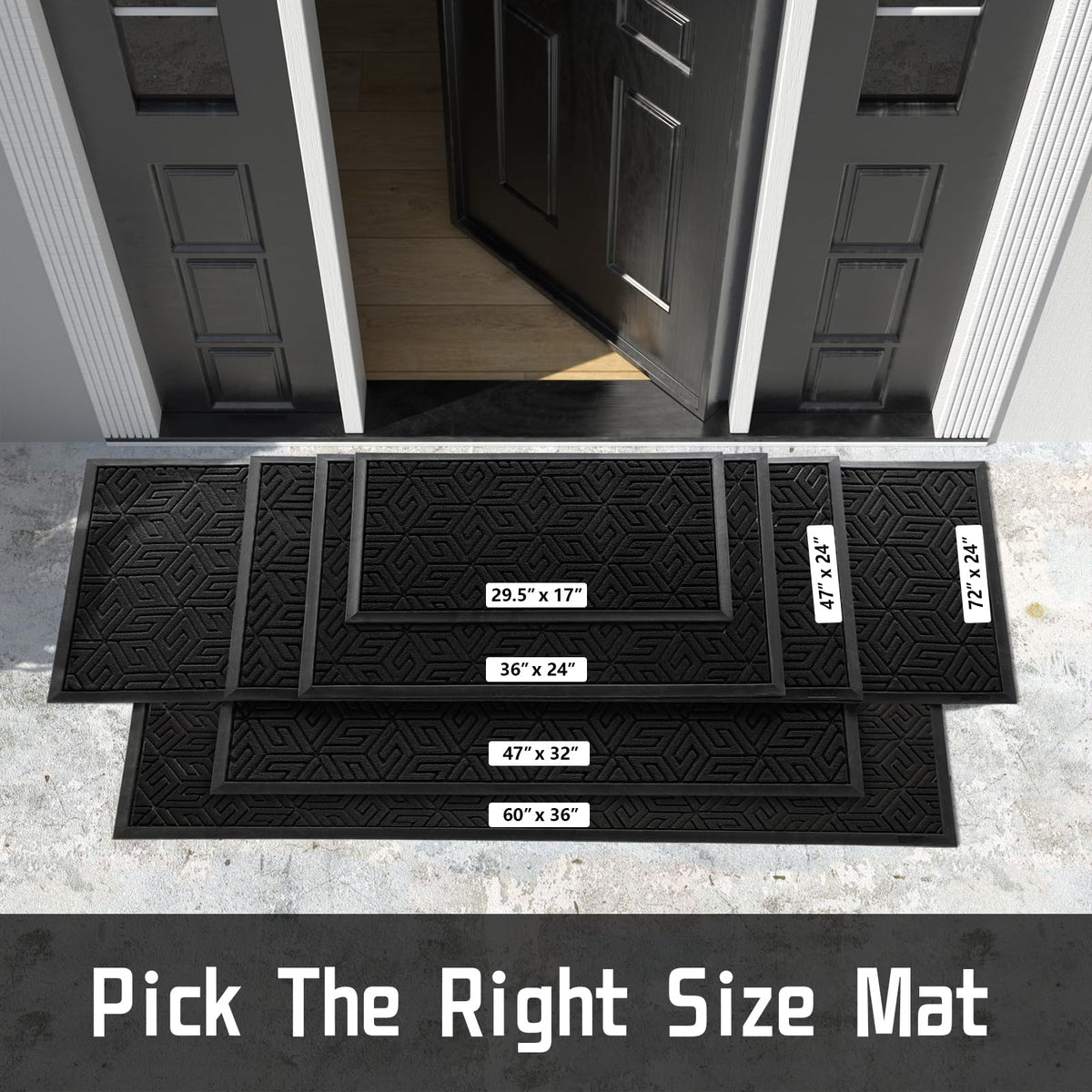 Yimobra outdoor entry mat with non-slip backing for safety
