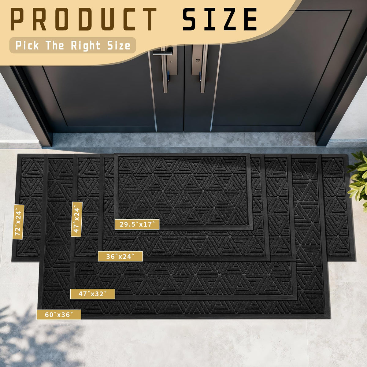 Yimobra all-weather outdoor mat withstands rain, sun, and cold.