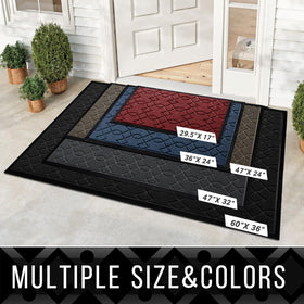 Yimobra outdoor mat front door rainproof edge for weather-ready performance.
