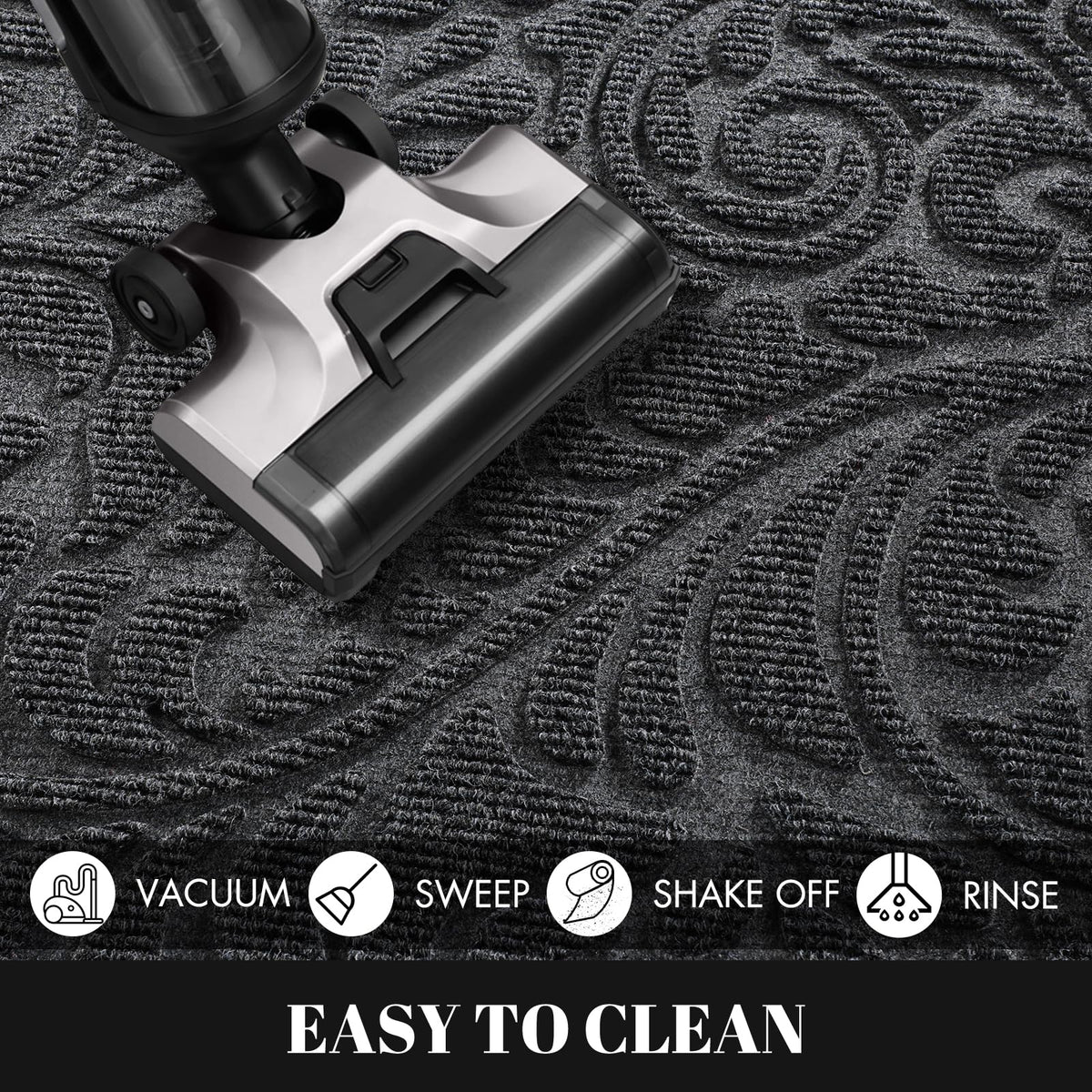 Yimobra outdoor entrance mat is rugged yet soft underfoot.