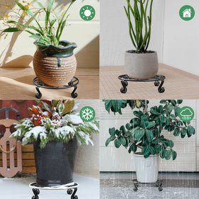 Yimobra plant stand broad floor contact prevents scratches and wobble during use.