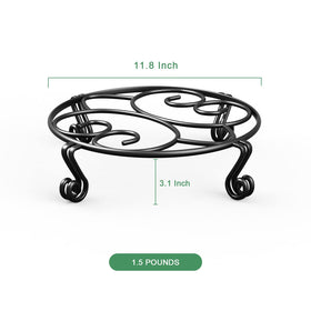Yimobra 11.8in stand fits large pots trees or vases in home settings.