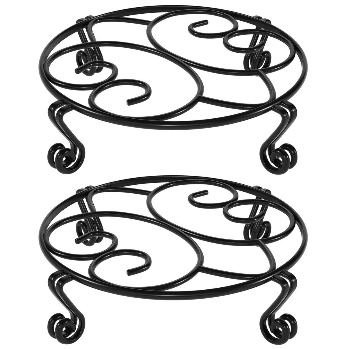 Yimobra plant stand round 11.8in top view shows sturdy iron construction for heavy pots.
