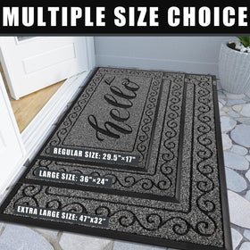 Yimobra welcome mat heavy-duty entrance withstands daily use.