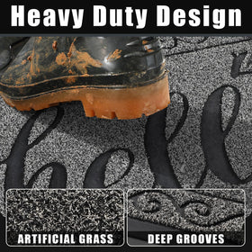 Yimobra welcome mat non-slip backing reduces slipping on wet entryways.