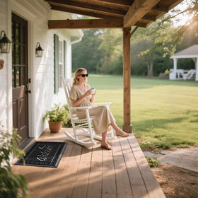 Yimobra welcome mat non-slip back provides stable footing on various floors
