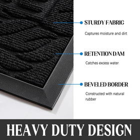 Yimobra Welcome Mat non-slip backing helps prevent slips at doorways.