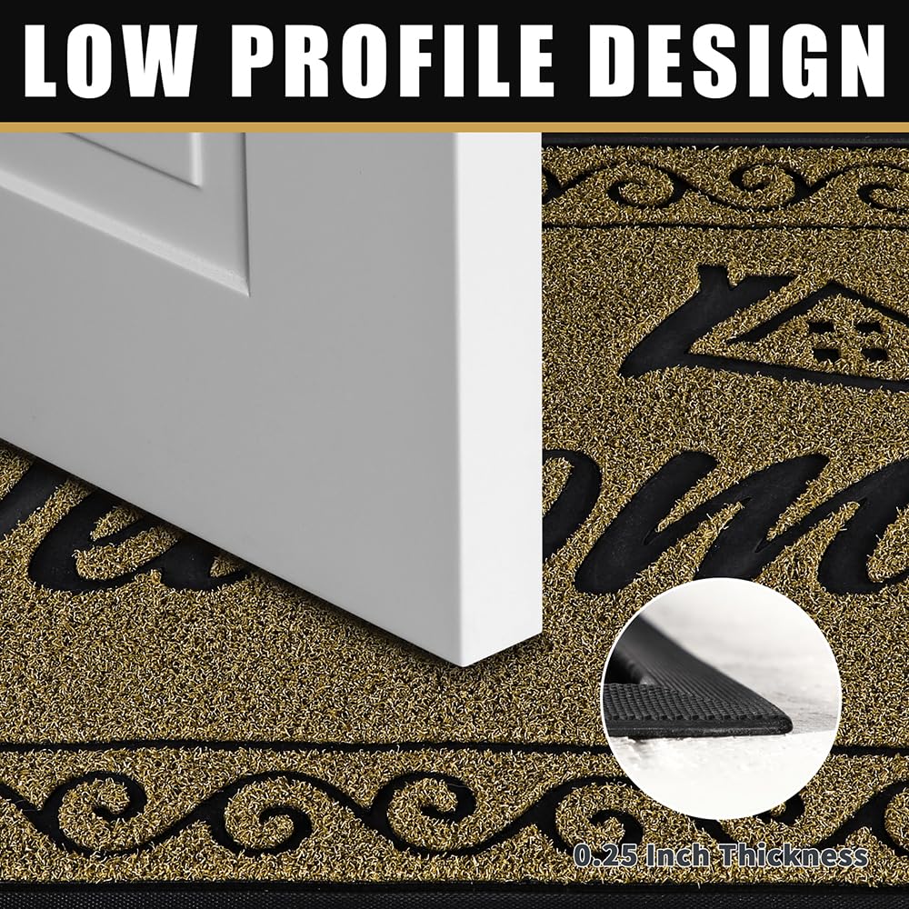 Yimobra Welcome Mat is sturdy yet flexible for many entryways.