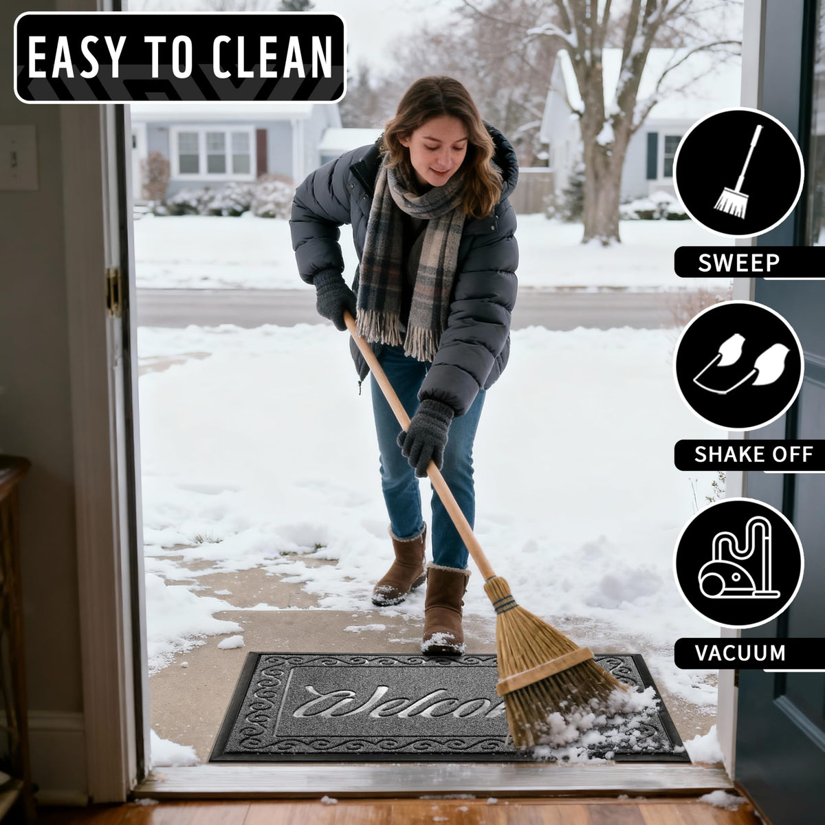 Yimobra versatile mat suitable for entry, hallway, patio, and garage