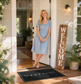 Yimobra Welcome Mat shows WELCOME lettering for inviting curb appeal
