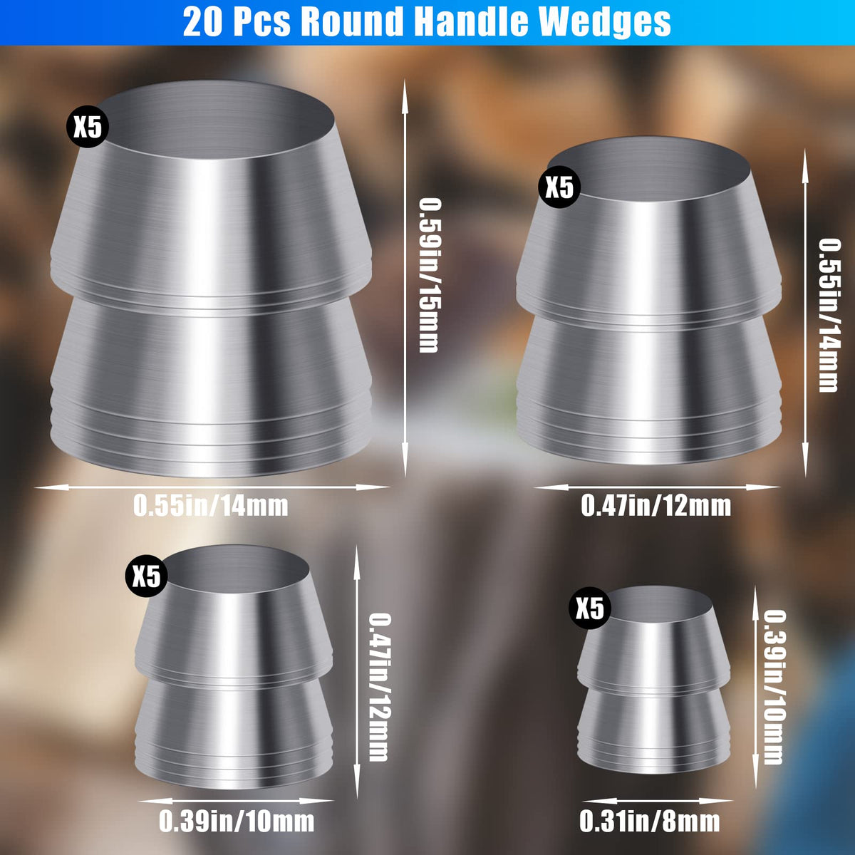 YINARONG 12mm wedge ideal for hatchets and sledges