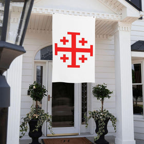 YINGFAN crusader banner with brass grommets for secure hanging