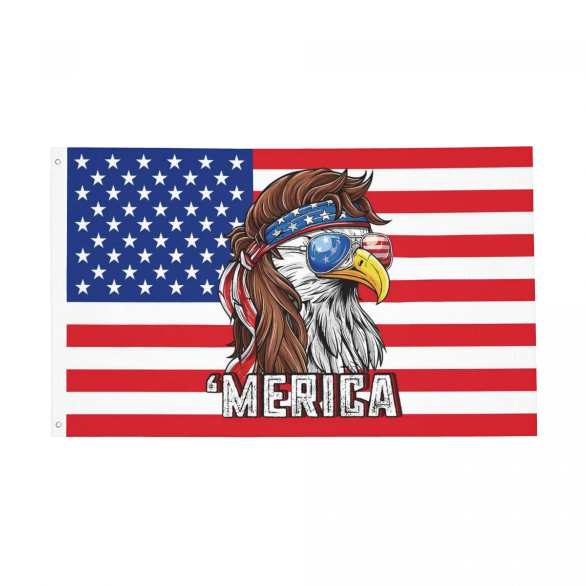 YINGFAN Eagle Mullet Merica Flag 3x5ft for bold patriotic display on porch