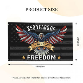 Brass grommets on the YINGFAN flag enable secure outdoor hanging