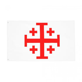 YINGFAN Jerusalem Cross flag 3x5ft ideal for outdoor displays