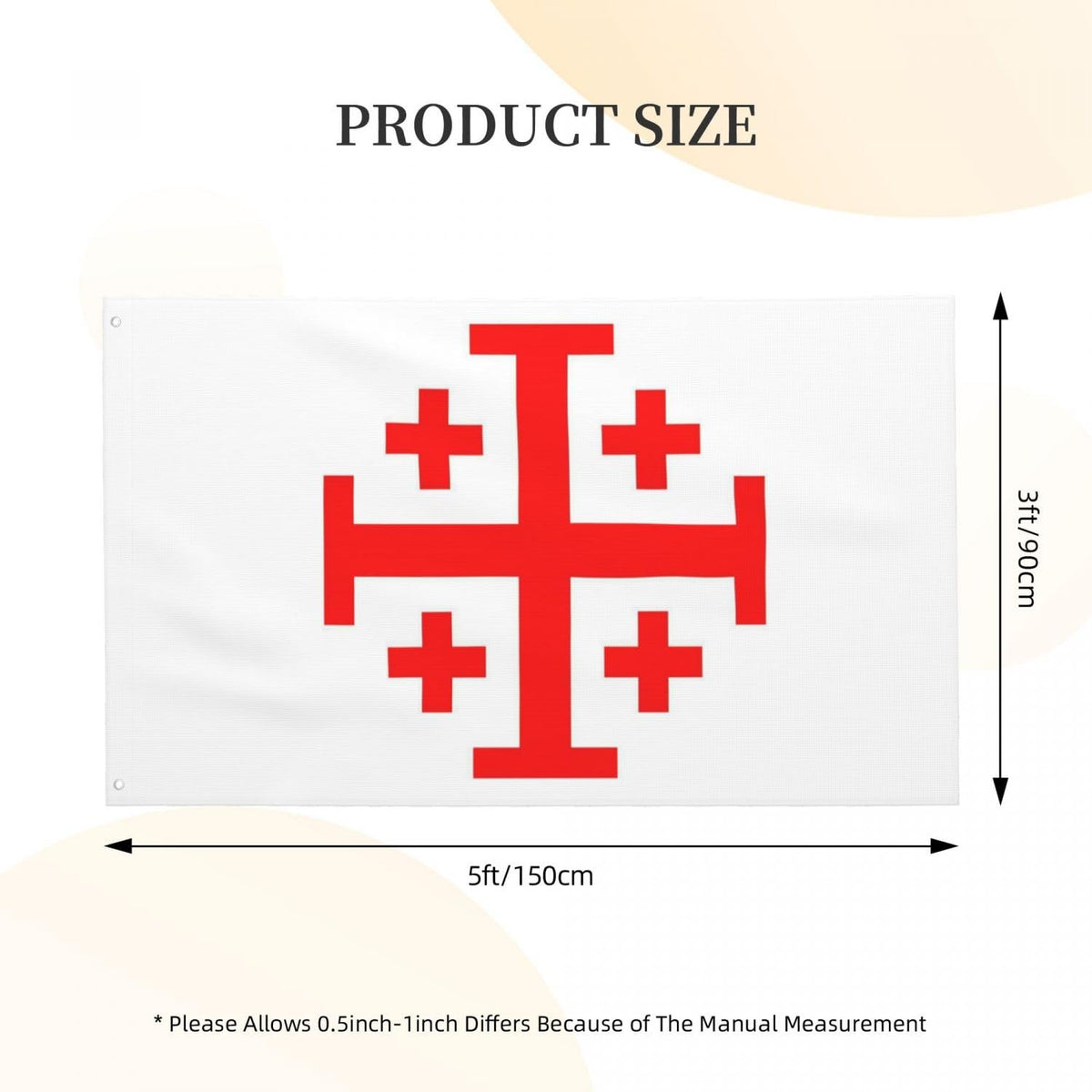YINGFAN knights templar symbol flag with vivid design