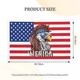YINGFAN Merica flag delivers vivid color print that resists fading outdoors
