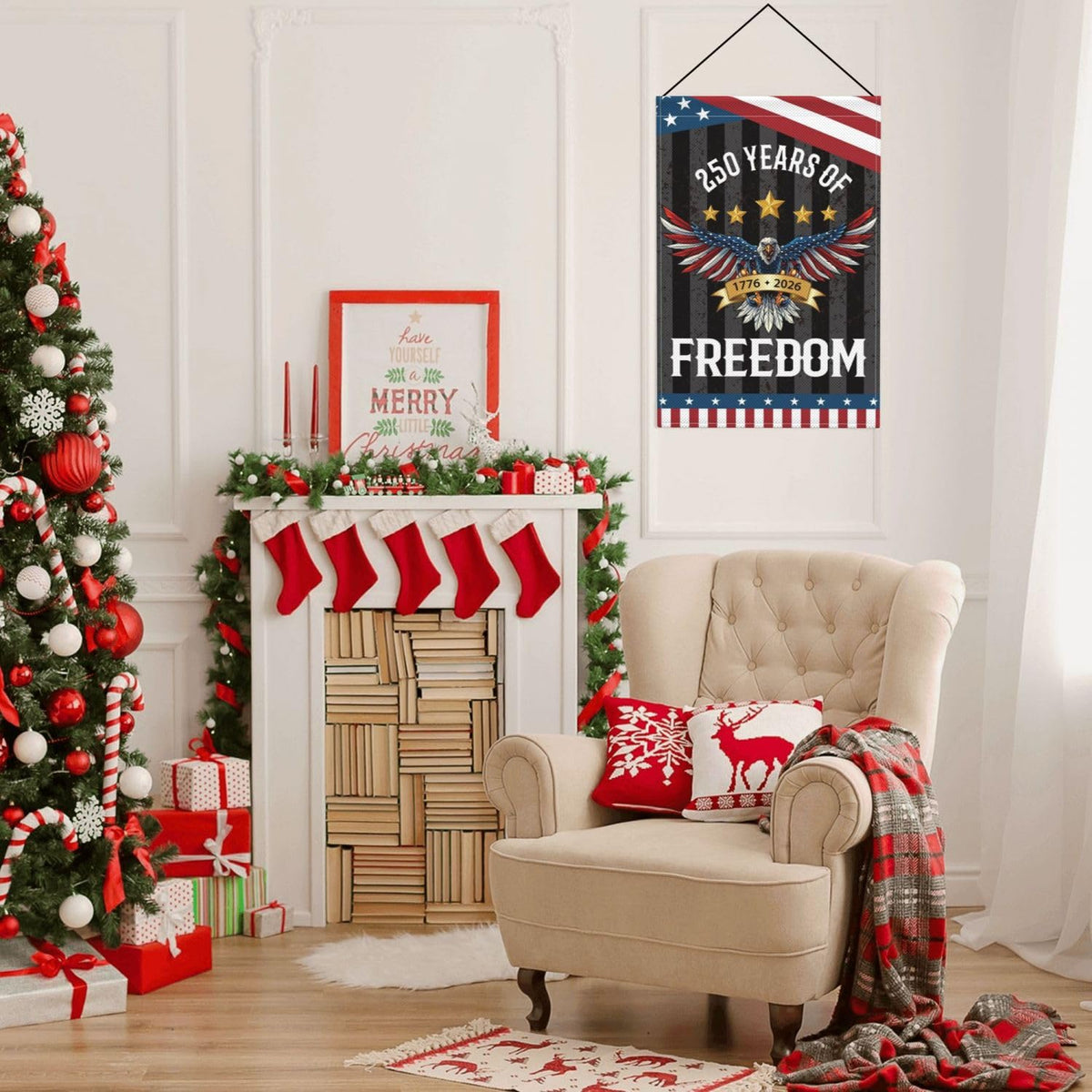YINGFAN yard flag display ready for porch, fence, or lawn