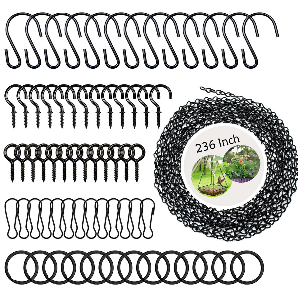 YINGFENG 236-inch black hanging chain kit ready for versatile indoor and outdoor use.