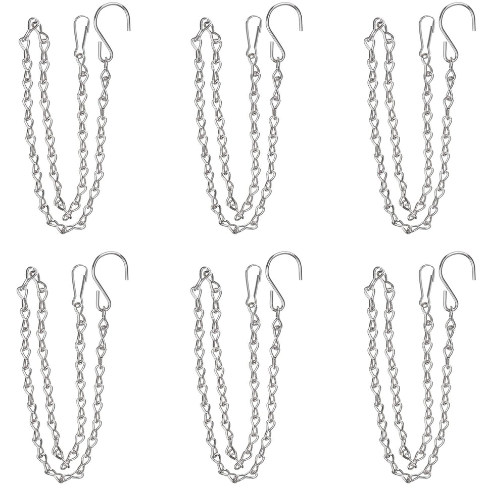 YINGFENG 6-pack hanging chain for bird feeders demonstrates sturdy, weatherproof support.