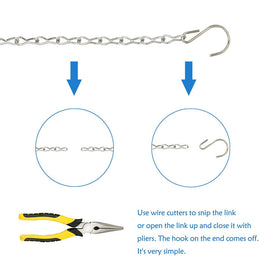 YINGFENG chain for wind chimes shows adjustable length and rust resistance.