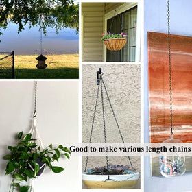 YINGFENG hanging basket chains in use show decorative versatility and adjustable height.