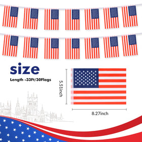 Yingnner mini US flags close-up, perfect for classroom displays and quick hanging