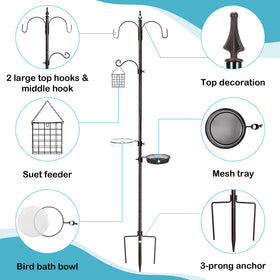 YINGYM 3-prong base delivers stable anchoring in windy gardens