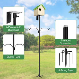 YINGYM 5-prong base provides stable outdoor mounting