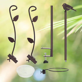 YINGYM durable metal pole for long-lasting outdoor bird feeding setup.