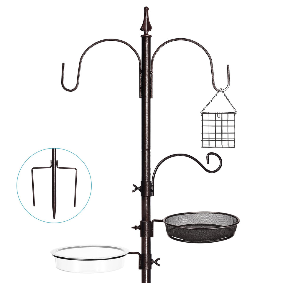 YINGYM bird feeder stand pole at 77 inches for easy observation of visiting birds