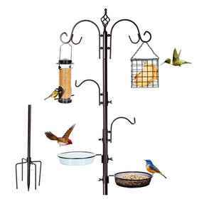 YINGYM bird feeding station pole 87-inch offers versatile outdoor feeding options.