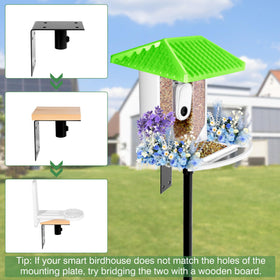 YINGYM black metal pole blending with outdoor decor and feeding birds