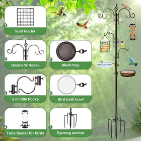 YINGYM mesh tray and suet feeder attract garden birds.