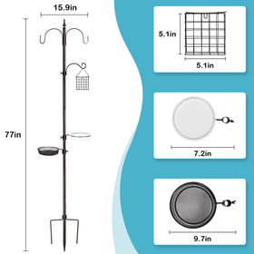 YINGYM metal suet feeder supports year-round snack options for various birds