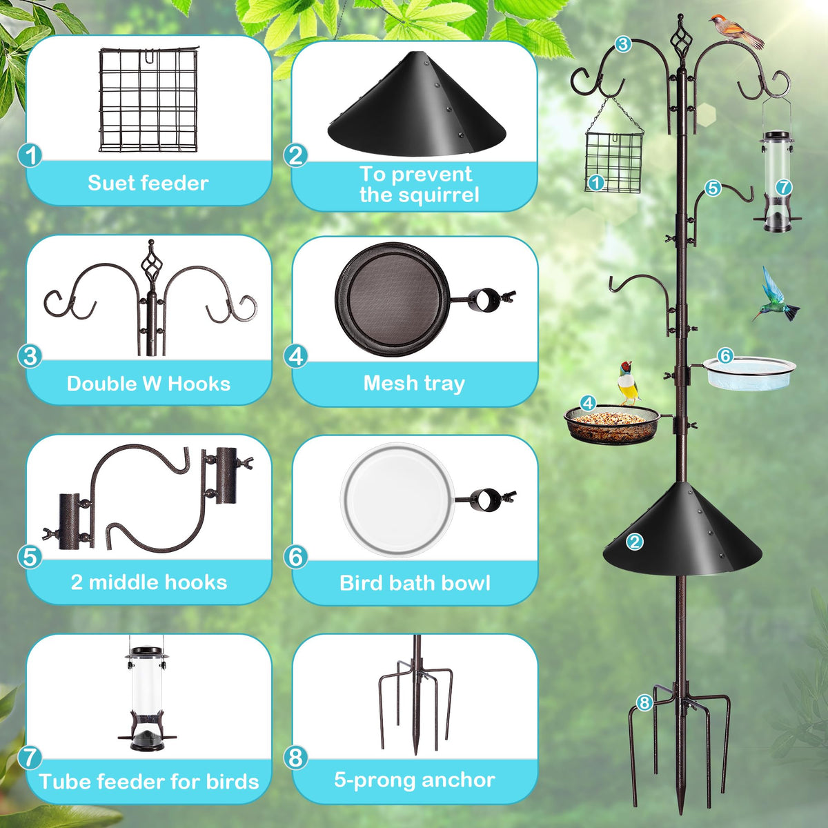 YINGYM metal suet feeder adds durable feeding for outdoor setups