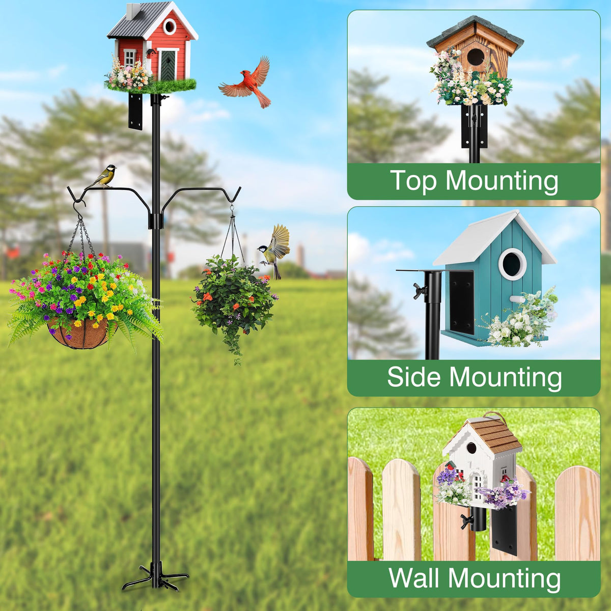 YINGYM mounting platform with four pole sections for height adjustment