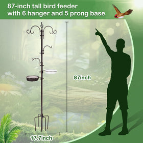 YINGYM premium feeder stand with water bowl for convenient outdoor viewing.