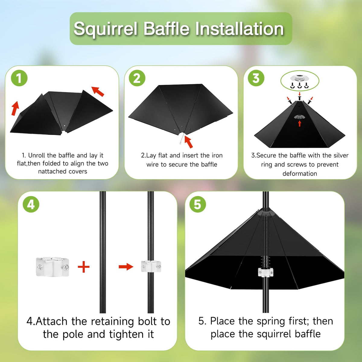 YINGYM screw kit for baffle mount secures attachment.