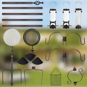 YINGYM suet feeder and top hooks maximize feeding options for small birds.