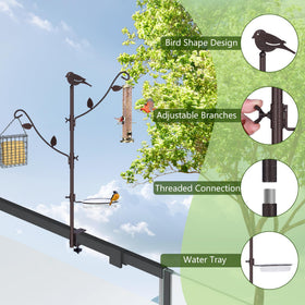 YINGYM adjustable branches enable flexible hanging positions on the deck pole.
