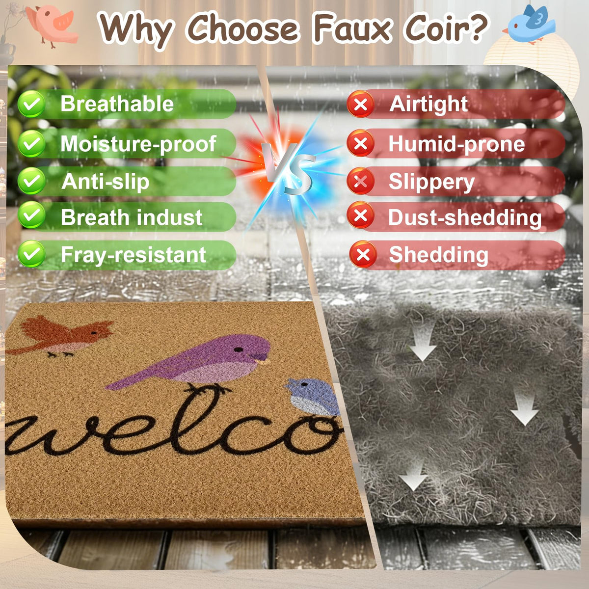 Yinhua Durable and Stain-resistant Entry Mat long-lasting welcome for busy homes