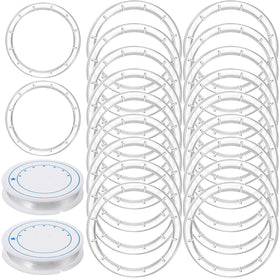 Yinkin wind chime top ring transparent adds decorative outdoor charm.