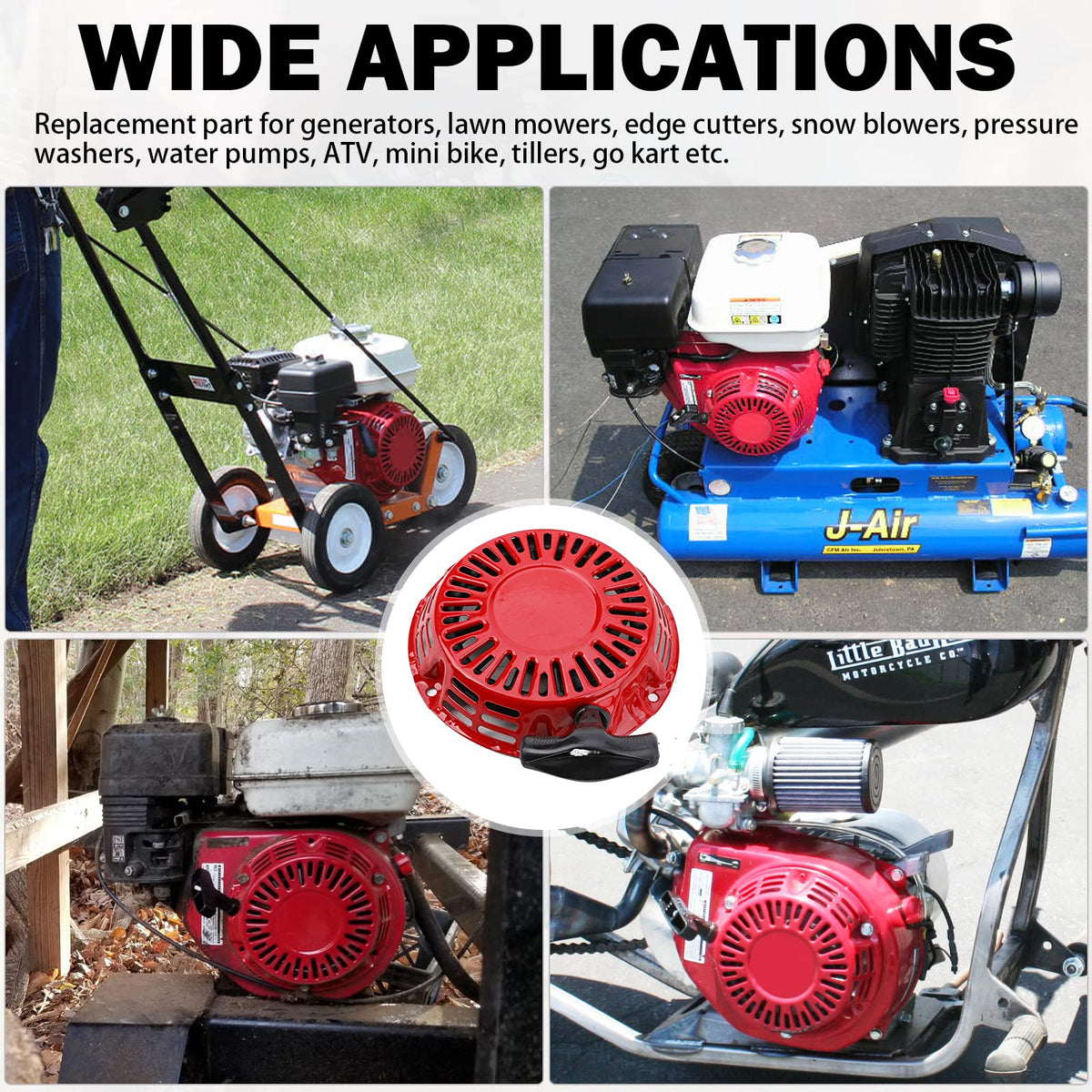 Yinlowa high-density pull rope resists fraying for reliable starts.