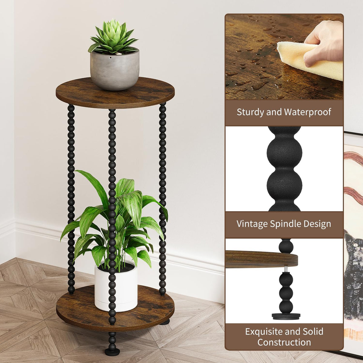 YINMIT balcony garden stand enables indoor-outdoor plant display