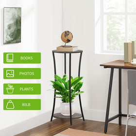 YINMIT round plant stand with multi-pot capacity frees floor space.