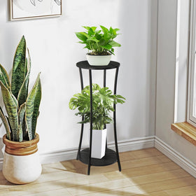 YINMIT round plant stand space-saving-design fits tight corners and balconies