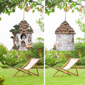 Yinns resin bird house provides warm shelter against weather