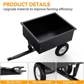 YINTATECH dump cart pneumatic tires provide smooth rough-terrain movement