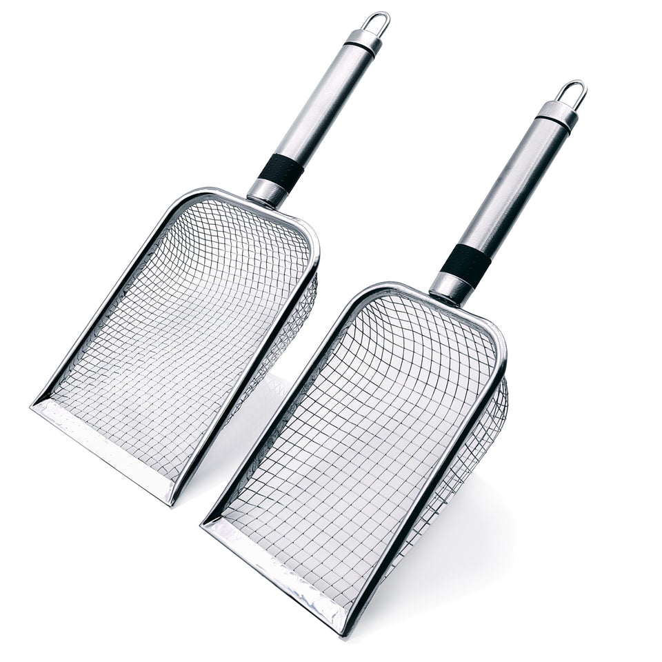 Yiqianhome gardening soil sifter two-piece set enables quick debris removal in soil